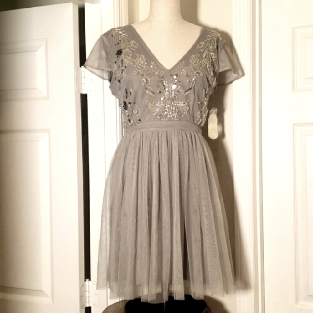 Altar'd state silver midi dress